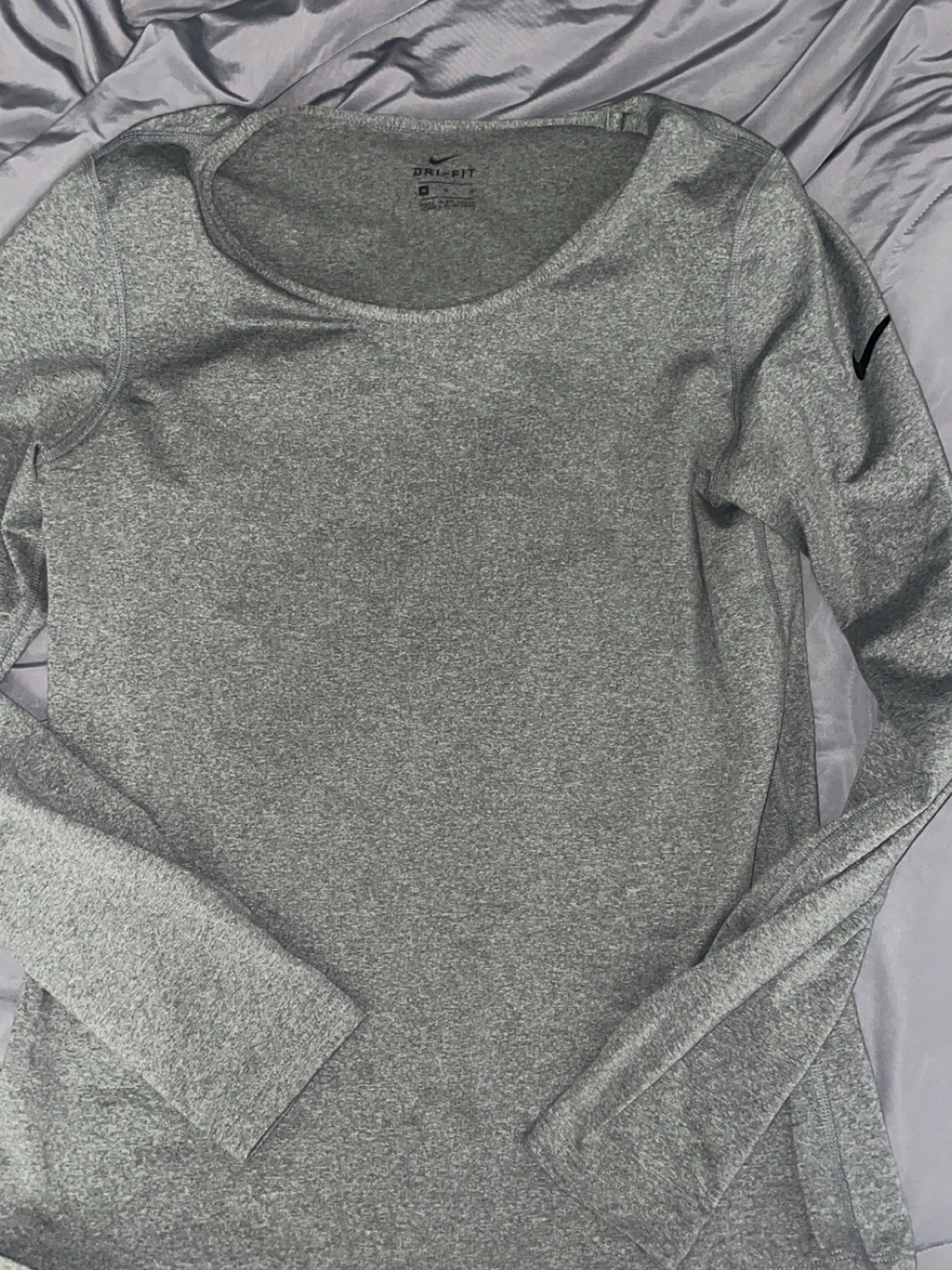 Nike Gray Dri-FIT Long Sleeve Women's Tee